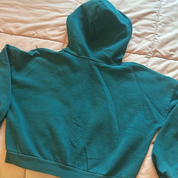 Wild Fable Crop Top Teal Hoodie Women’s Size XXL - Picture 5 of 6